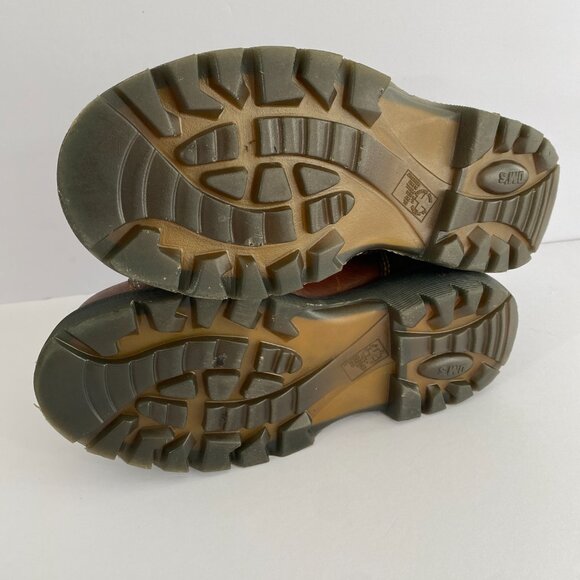 Dr Martens Brown Leather Chunky Steel Toe Industrial Boots 8845 Vintage Docs